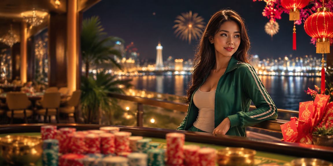 Người chơi bài tại Phú Quốc dưới ánh đèn lồng – không khí giải trí lễ hội sôi động