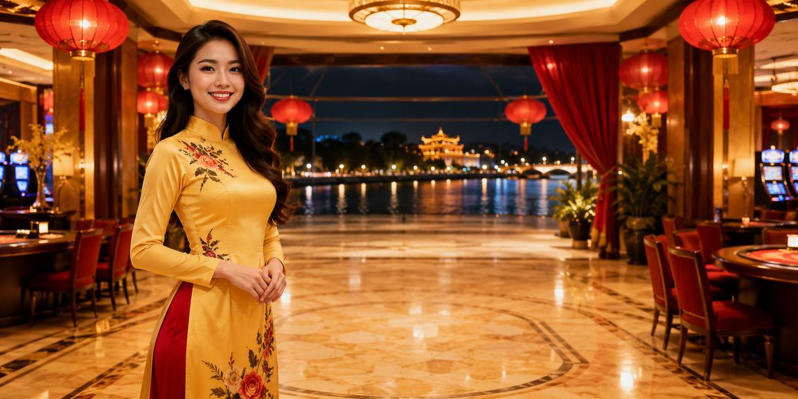 Khung cảnh casino trực tuyến Việt Nam với giao diện chuyên nghiệp và không khí sôi động